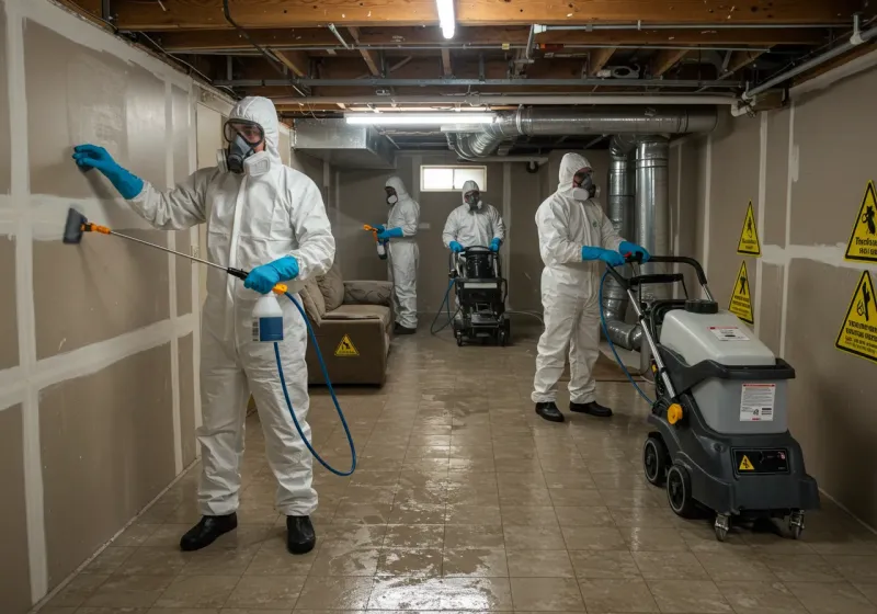 Basement Moisture Removal and Structural Drying process in Fort Morgan, CO